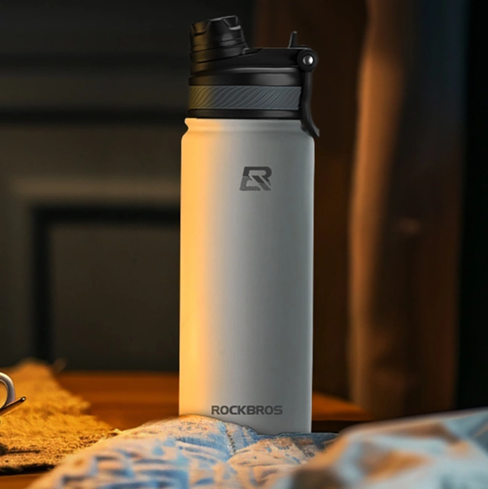 Bidon termiczny Rockbros 35210029006 rowerowy na napoje 650 ml - biały