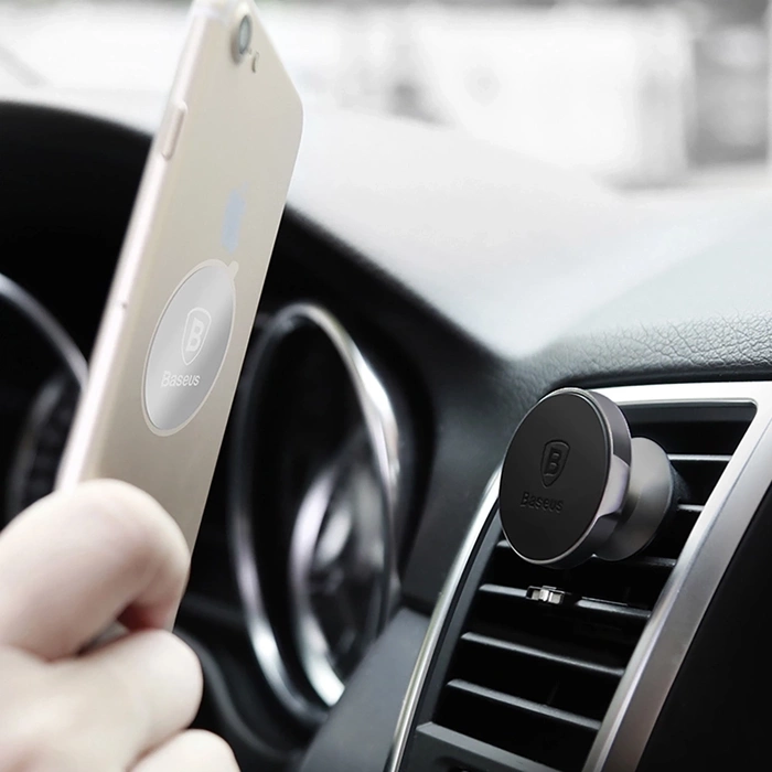 Baseus Small Ears Series magnetyczny uchwyt samochodowy na nawiew kratkę wentylacyjną czarny (SUER-A01)