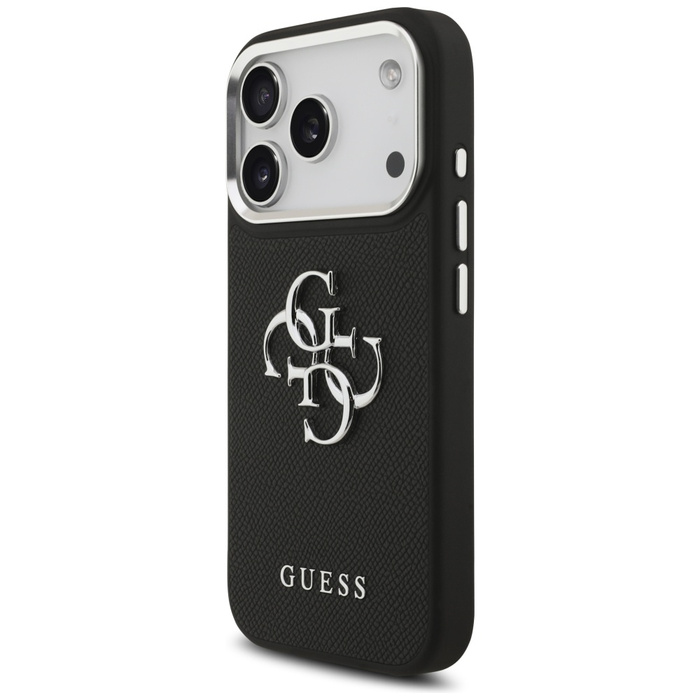 Etui Guess Grained Big 4G Classic Logo   do iPhone 17 Pro czarny