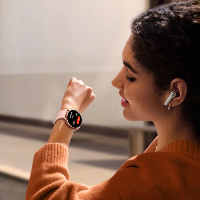 Smartwatch Joyroom Classis Series JR-FC1 z funkcją odbierania połączeń / ochroną IP68 - różowy