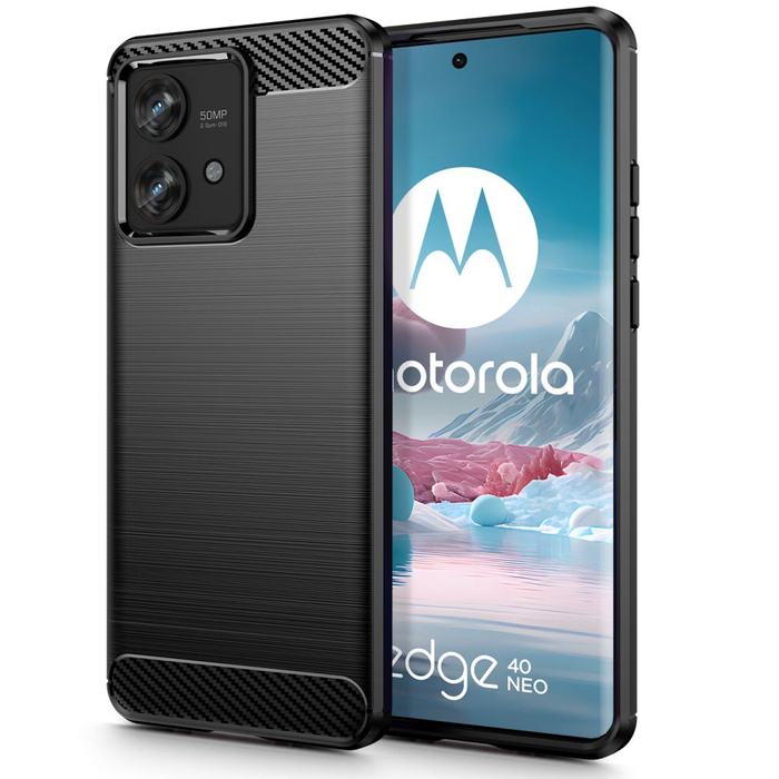 Etui Tech-protect Tpucarbon Motorola Edge 40 Neo Black Case
