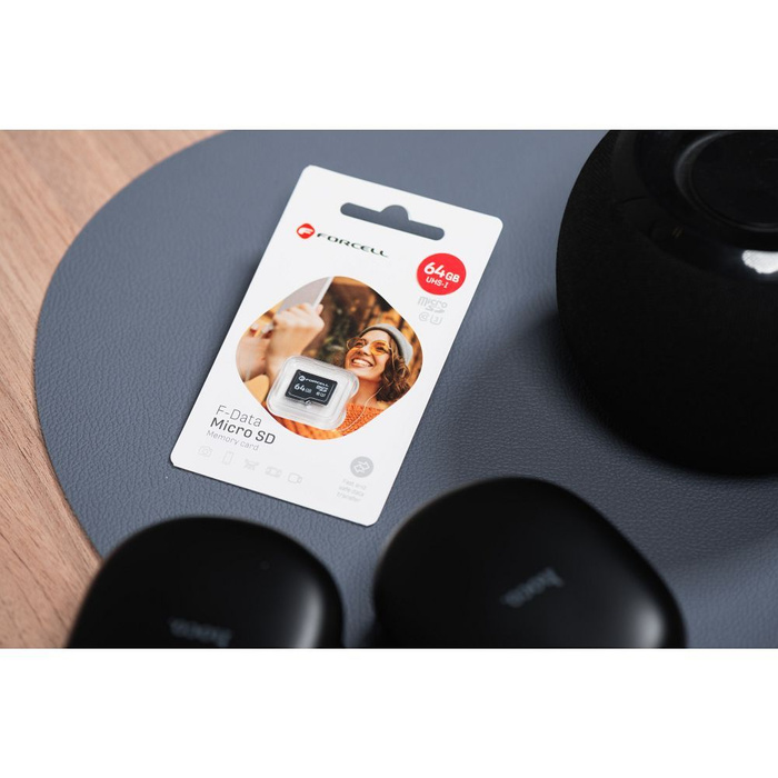Karta microSD 64GB U3 class 10 Forcell F-Data czerwona