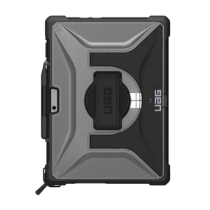 Etui UAG Plasma-  obudowa ochronna z wbudowaną podstawką oraz paskiem na dłoń i ramię do Surface Pro 9 (ice) Case