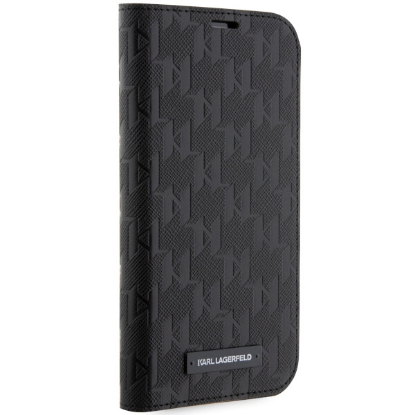 Etui Karl Lagerfeld KLBKP14XSAKLHPK iPhone 14 Pro Max 6.7" bookcase czarny/black Saffiano Monogram Case