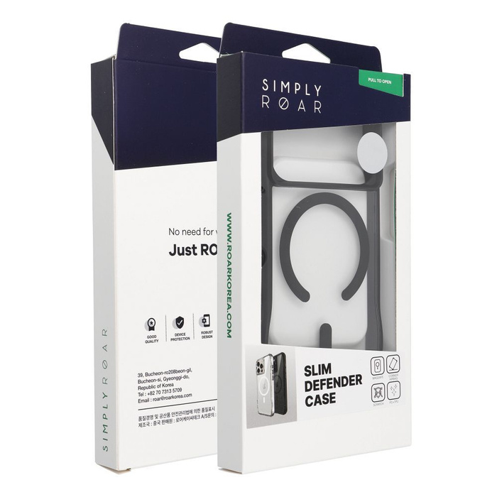 ROAR futerał SLIM DEFENDER kompatybilny z MagSafe do IPHONE 16 czarny