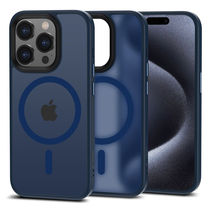 Etui Tech-protect Magmat Magsafe iPhone 15 Pro Matte Navy Case