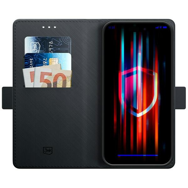 Etui 3MK Wallet Case iPhone 12/12 Pro 6.1" czarny/black
