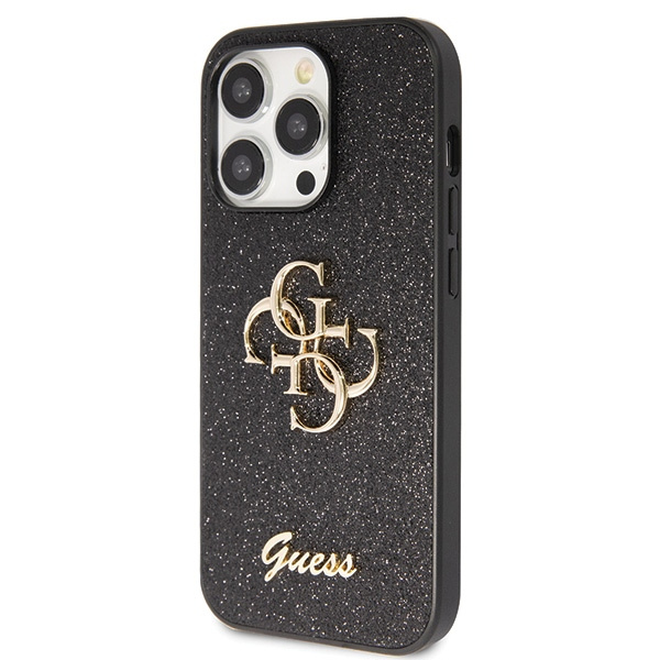Etui Guess GUHCP14XHG4SGK iPhone 14 Pro Max 6.7" czarny/black hardcase Glitter Script Big 4G Case