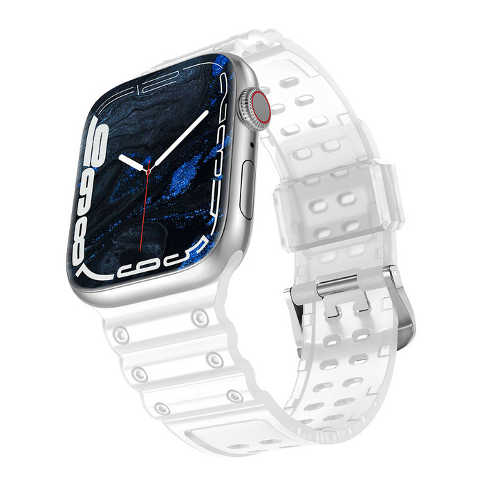 Pasek Strap Triple Protection pasek Apple Watch SE, 8, 7, 6, 5, 4, 3, 2, 1 (41, 40, 38 mm) opaska bransoleta przezroczysty