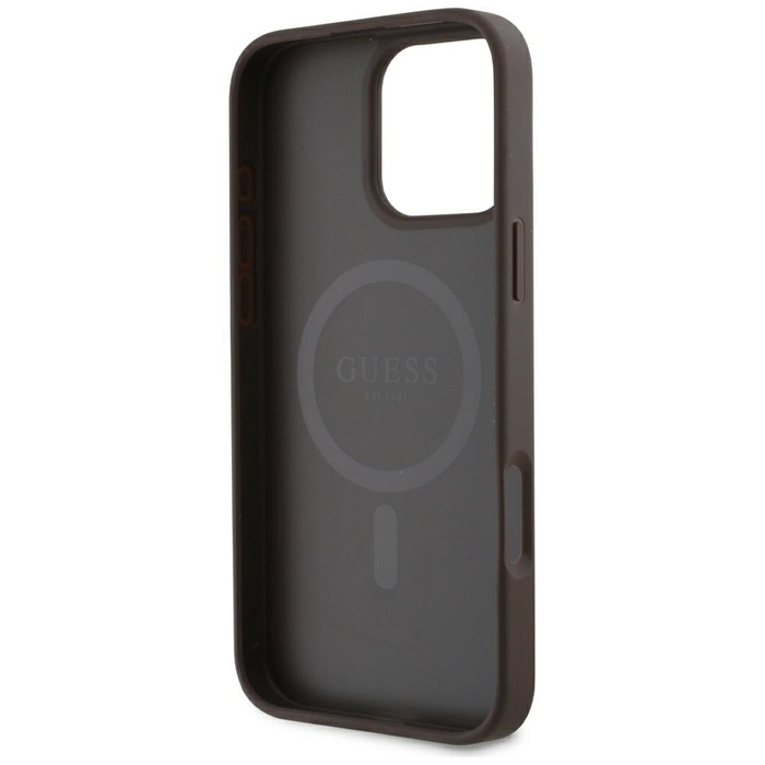 Etui Guess HC PU 4G Small 4G and Classic  do iPhone 16 Pro MagSafe brązowy