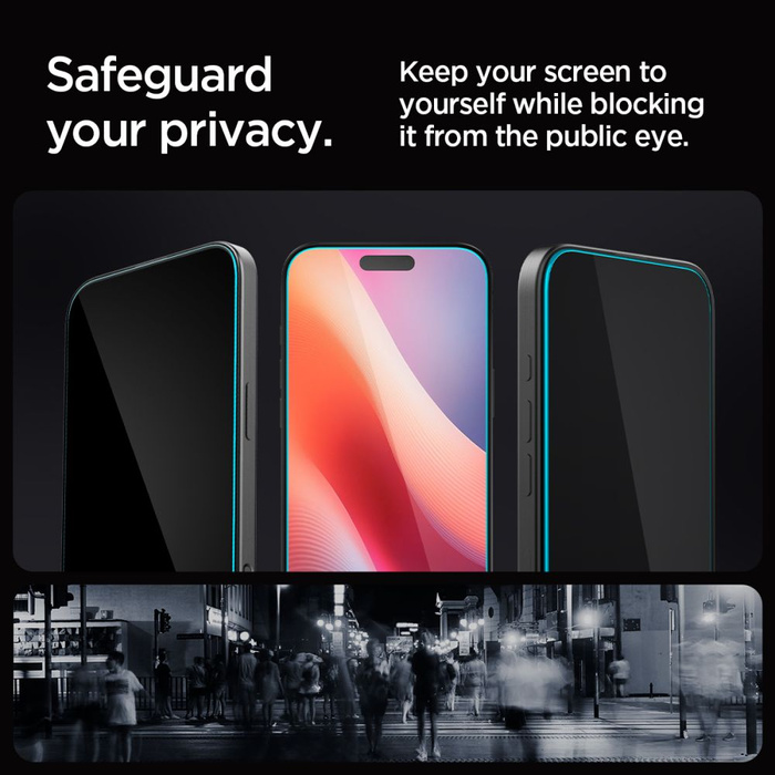 SZKŁO PRYWATYZUJĄCE SPIGEN GLAS.TR ”EZ FIT” 2-PACK IPHONE 16 PRO, 17, 17 Pro PRIVACY