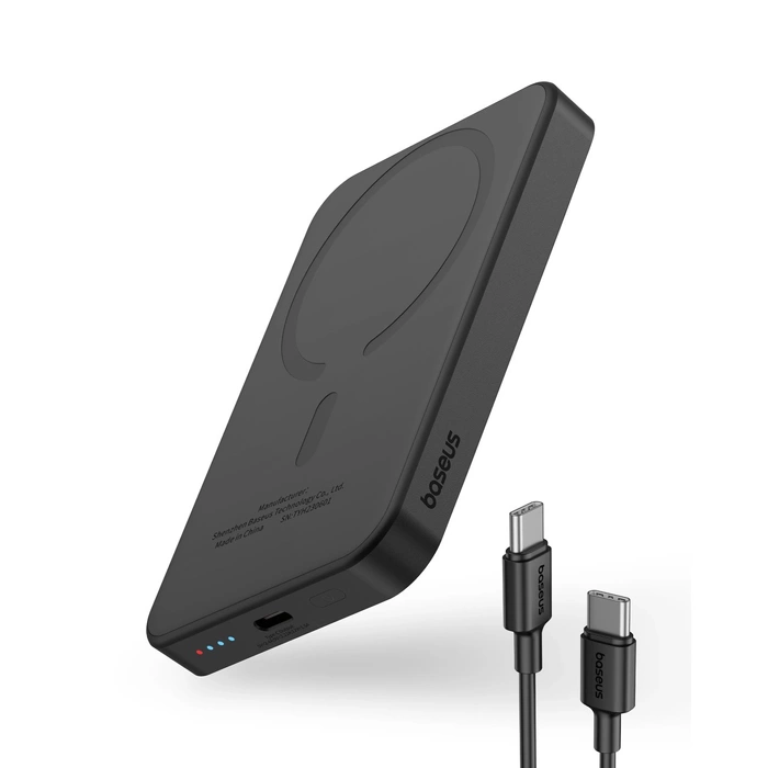 Mini powerbank Baseus 5000mAh 20W + kabel USB-C (20V/3A) - czarny