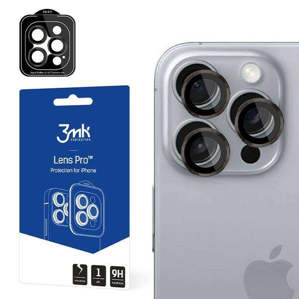 Ochrona na obiektyw aparatu 3MK Lens Protection Pro iPhone 16 Pro/ 16 Pro Max Titanium Grey