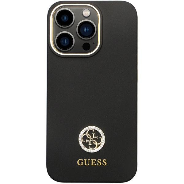 Etui Guess GUHCP13LM4DGPK iPhone 13 Pro / 13 6.1" czarny/black hardcase Silicone Logo Strass 4G Case