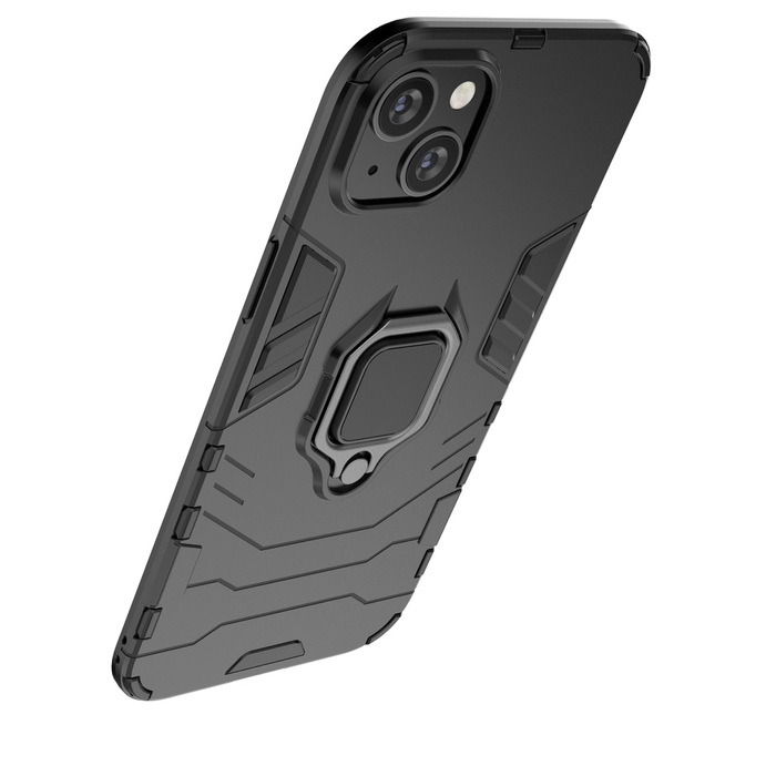 Etui Ring Armor etui do iPhone 14 Pro Max pancerny pokrowiec uchwyt magnetyczny ring czarne Case