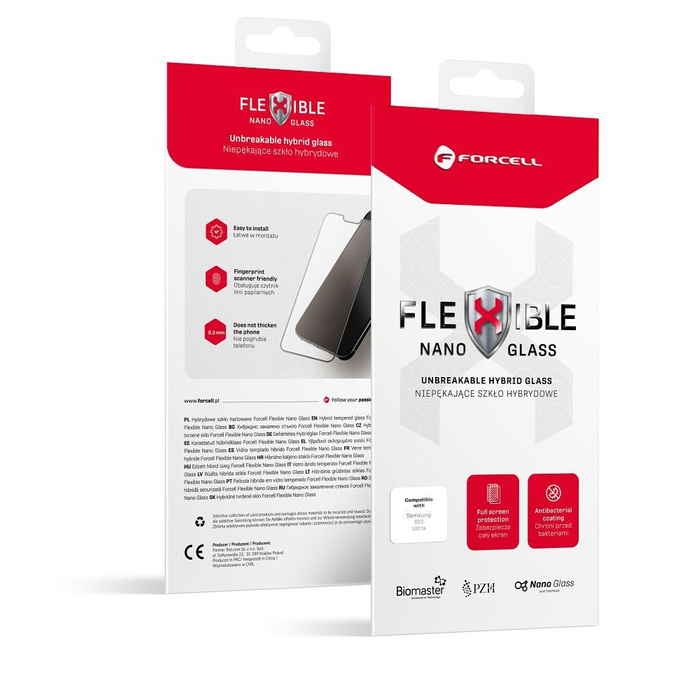 Szkło hybrydowe do iPhone 13 / 13 PRO / 14 / 16e (SE 4 2025) Forcell Flexible Nano Glass