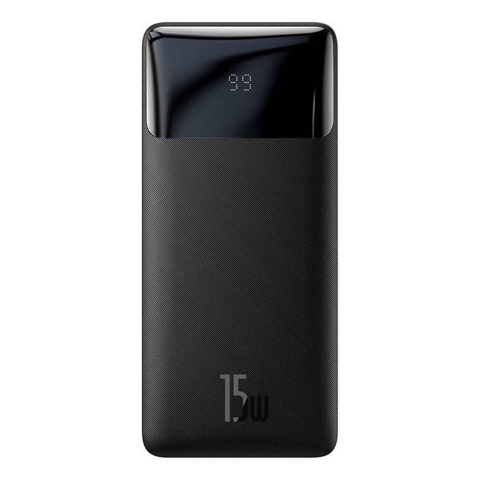 [PO ZWROCIE] Baseus Bipow powerbank z szybkim ładowaniem 20000mAh 15W czarny (Overseas Edition) + kabel USB-A - Micro USB 0.25m czarny (PPBD050101)