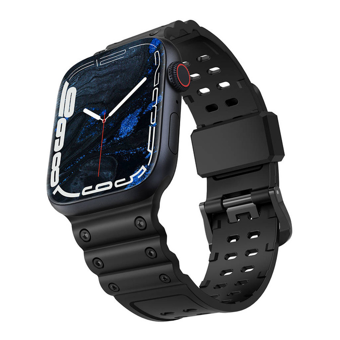 Pasek Strap Triple Protection pasek Apple Watch SE, 8, 7, 6, 5, 4, 3, 2, 1 (41, 40, 38 mm) opaska bransoleta czarny
