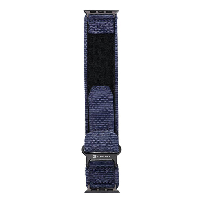 Pasek do Apple Watch Forcell F-Design FA05 rzep nylon 42 / 44 / 45 / 49 mm niebieski