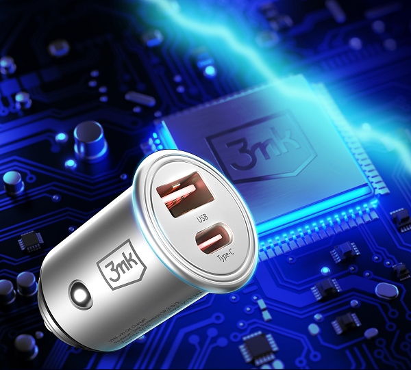 3MK HyperCar Charger 30W Power Delivery ładowarka samochodowa 1xUSB-A + 1xUSB-C