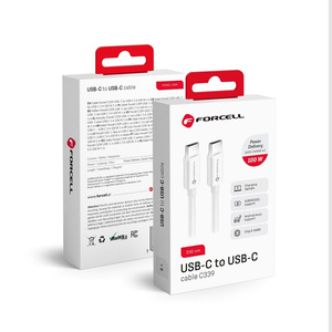 Kabel USB C do USB C Forcell F-Energy QC4.0 PD 5A 100W 2 m C339 biały