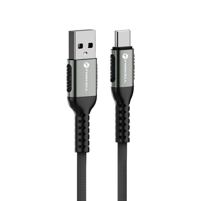 Kabel USB A do USB C Forcell F-Energy QC4.0 3A 66W Cafule 1,2 m C256 czarny