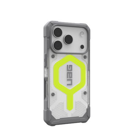UAG Pathfinder Clear MagSafe - etui do iPhone 17 Pro kompatybilne z MagSafe (active neon)