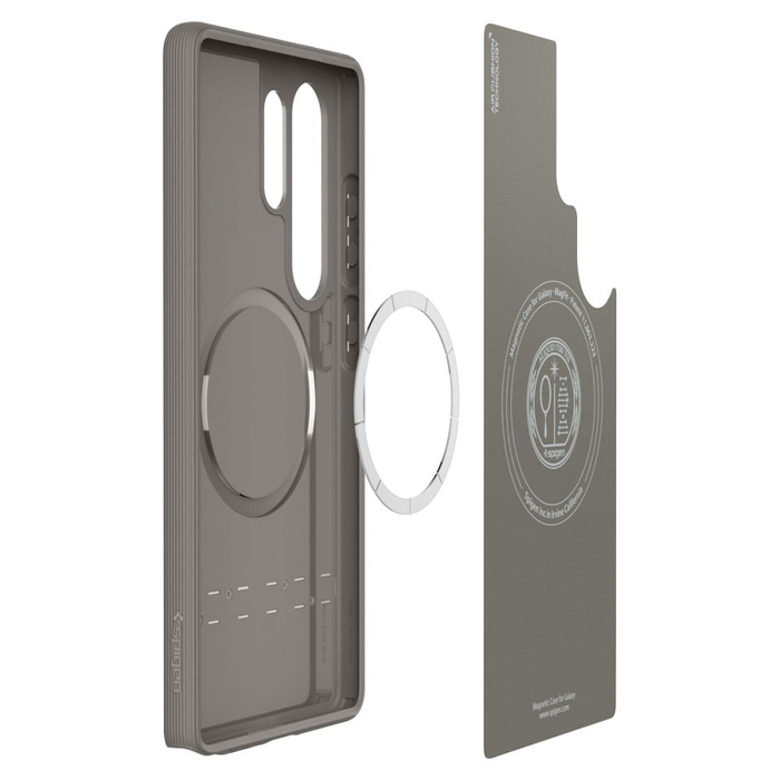 ETUI SPIGEN PARALLAX MAG MAGSAFE SAMSUNG GALAXY S25 ULTRA ASH GREY