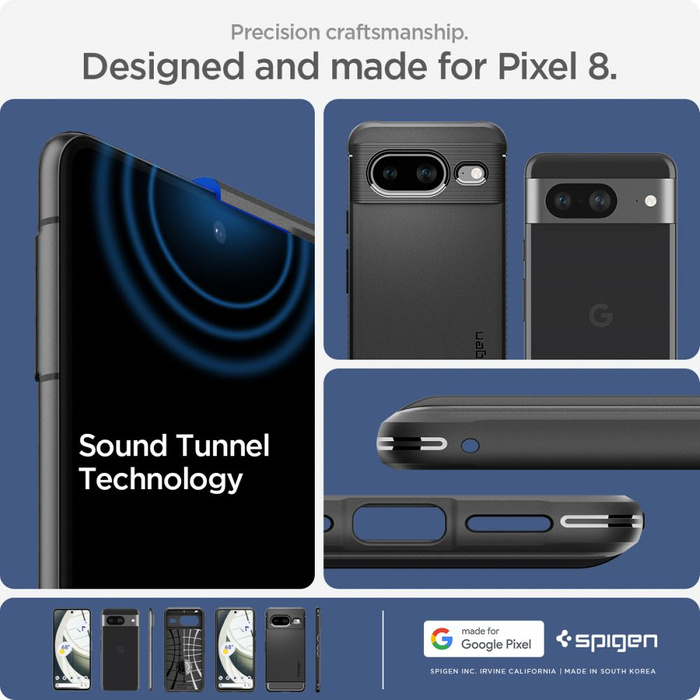 Etui Spigen Rugged Armor Google Pixel 8 Matte Black Case