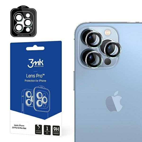 3MK Lens Protection Pro iPhone 13 Pro /13 Pro Max Ochrona na obiektyw aparatu z ramką montażową 1szt.