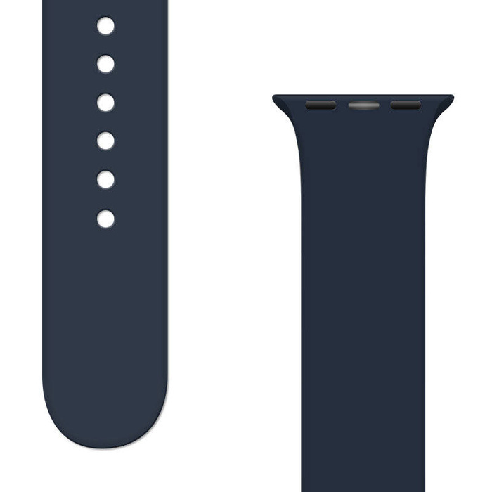 Silicone Strap APS silikonowa opaska do Watch 8 / 7 / 6 / 5 / 4 / 3 / 2 / SE (41 / 40 / 38mm) pasek bransoleta do zegarka ciemnoniebieski