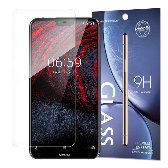 Tempered Glass szkło hartowane 9H Nokia 6.1 Plus / Nokia X6 2018 (opakowanie – koperta)