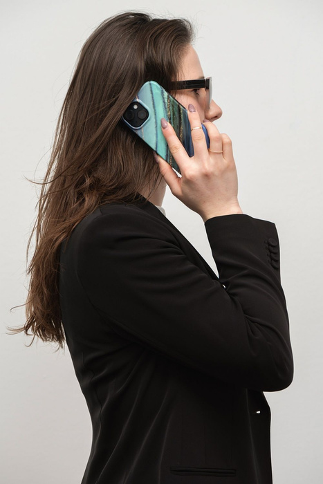 FORCELL F-PROTECT Mirage futerał kompatybilny z MagSafe do IPHONE 15 Plus jade marble