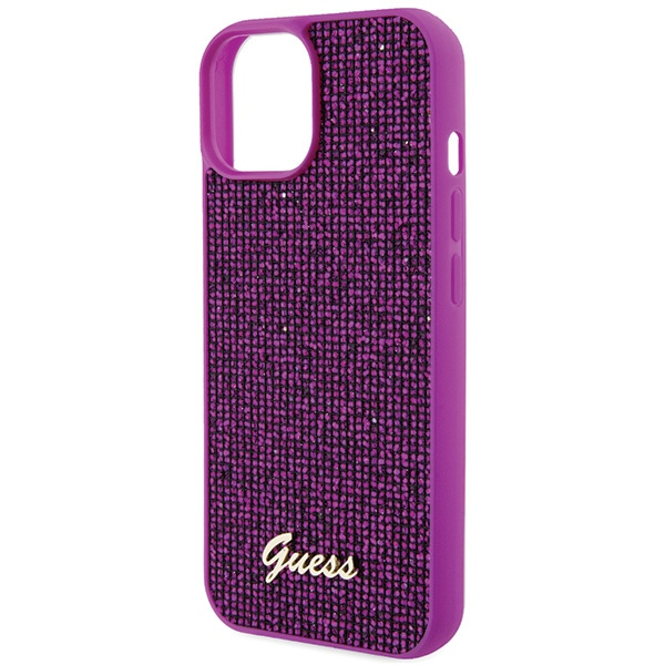 Etui Guess GUHCP15SPMSDGSF iPhone 15 6.1" fuksja/fuschia hardcase Disco Metal Script Case