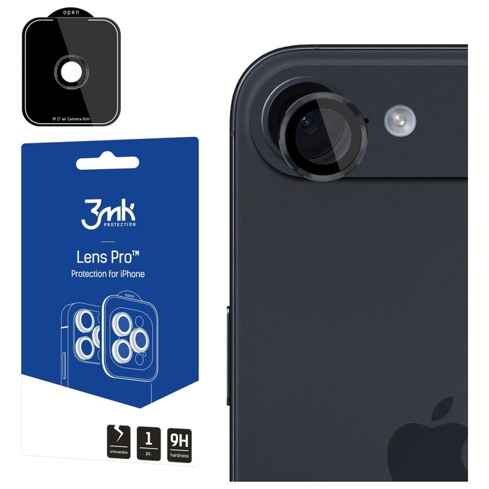 Ochrona na obiektyw aparatu 3MK iPhone 17 Air Lens Protection Pro do Apple czarny
