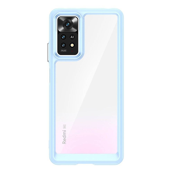 Etui Outer Space Case Etui Xiaomi Poco X5 5G / Redmi Note 12 5G Pokrowiec Z Elastyczną Ramką Niebieskie Case