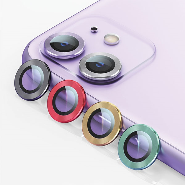 Szkło Hartowane USAMS Apple iPhone 11 Pro Camera Lens Metal Ring Szary Glass