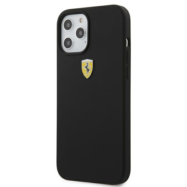 Etui Ferrari Apple iPhone 12 Pro Max On Track Silicone Czarny Case