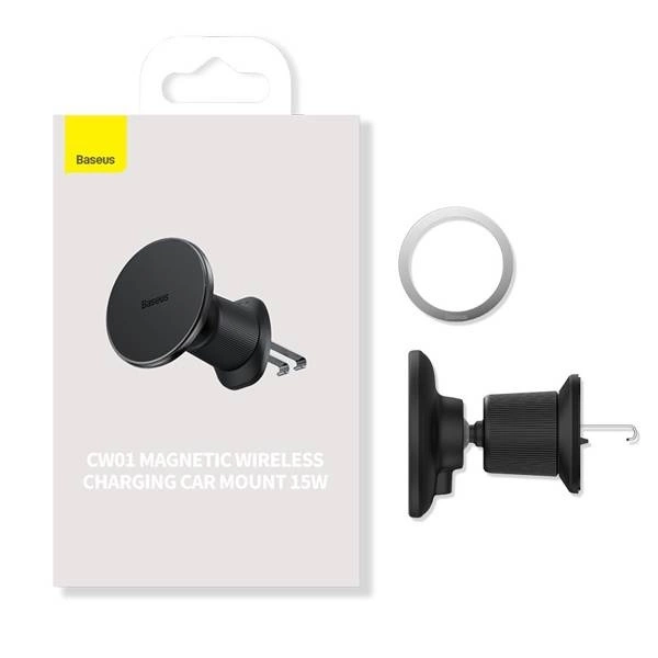 Ładowarka indukcyjna do samochodu MagSafe 15W USB C 25W Baseus CW01 - czarna