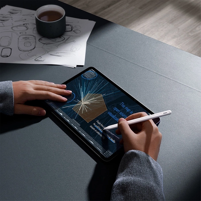 [PO ZWROCIE] Rysik z aktywną końcówką Baseus Smooth Writing 2 do iPad z wymienną końcówką - biały