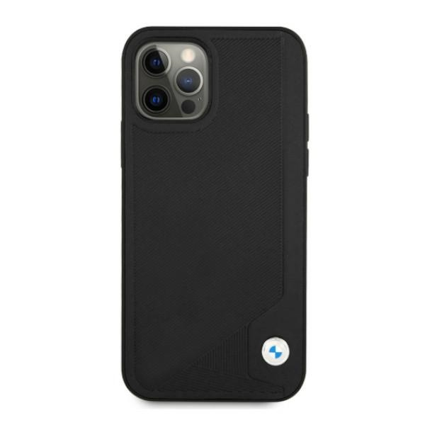 Etui BMW Apple iPhone 12 Pro Max Leather Deboss Czarny Hardcase
