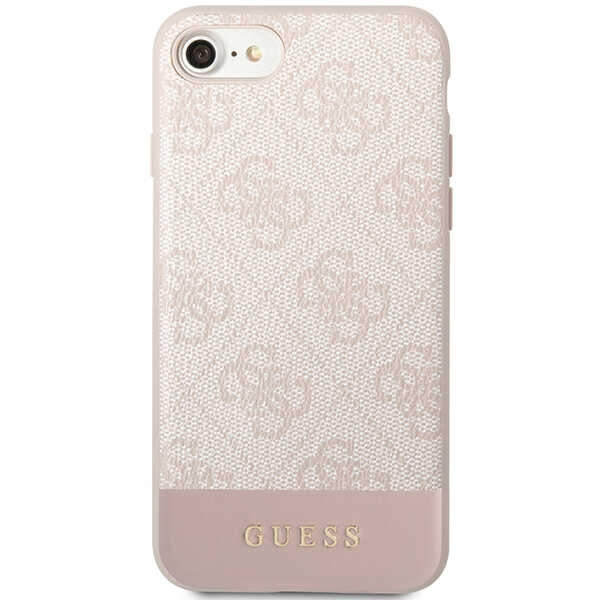 Etui Guess GUHCI8G4GLPI iPhone 7/8/SE 2020/ 2022 różowy/pink hard case 4G Stripe Collection Case