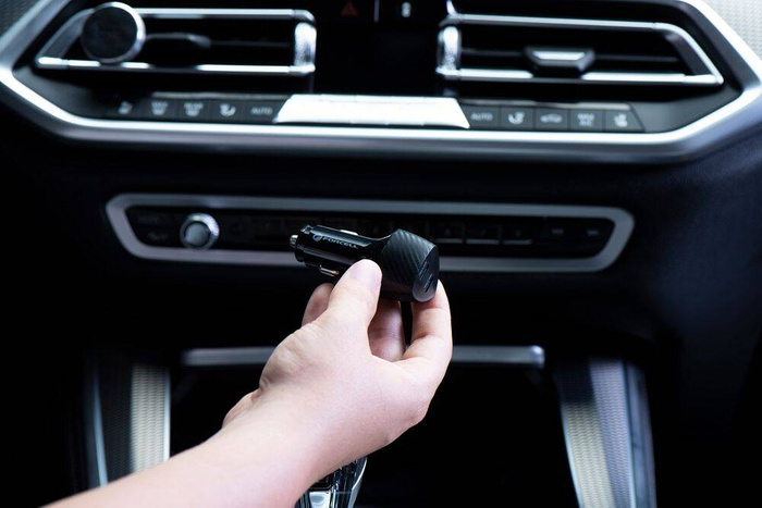 FORCELL F-ENERGY Carbon CC50-2C ładowarka samochodowa 2 x Typ C PD 3A 40W czarna