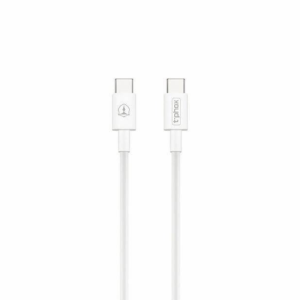 KABEL T-PHOX GLARY TYPE-C - TYPE-C WHITE 1M ; 3A ; 60W