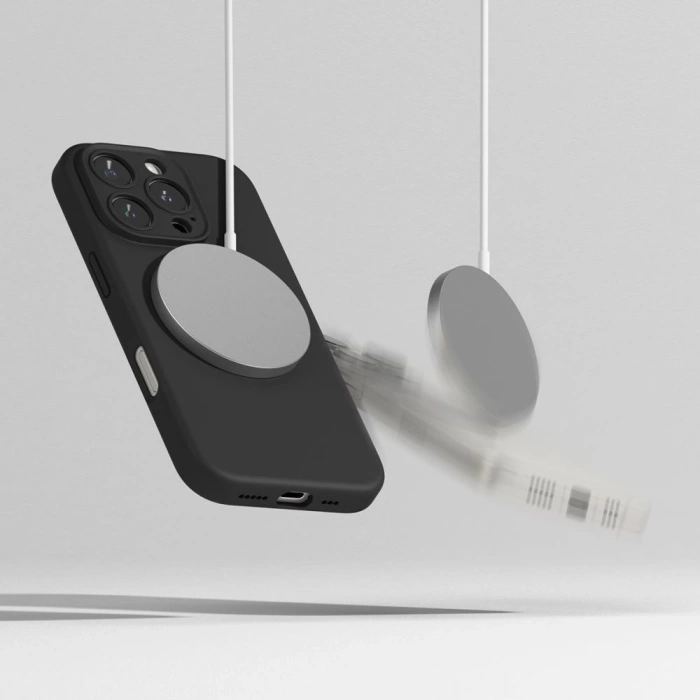 Etui RINGKE SILICONE MAGNETIC MAGSAFE IPHONE 16 PRO MAX BLACK
