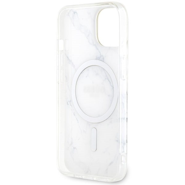 Etui Guess GUHMP14SPCUMAH iPhone 14 6.1" biały/white hardcase Marble MagSafe Case