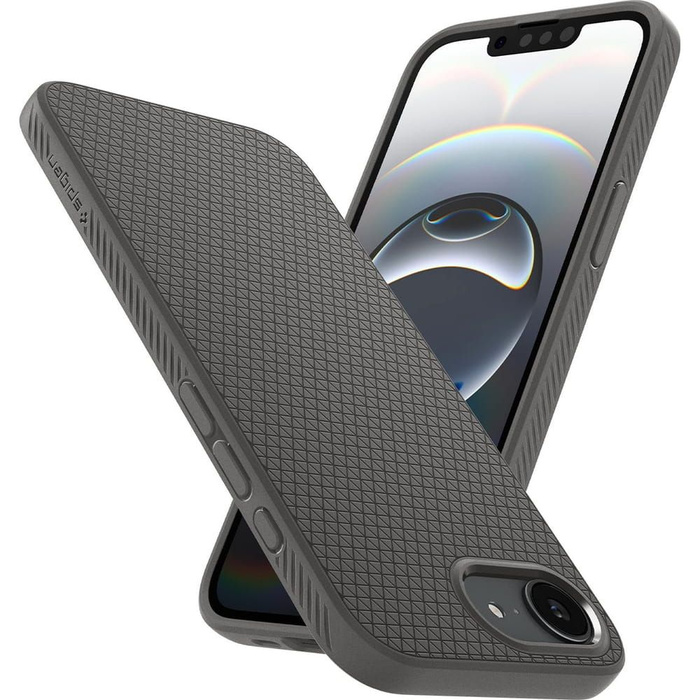 ETUI SPIGEN IPHONE 16E LIQUID AIR MARBLE GRAY