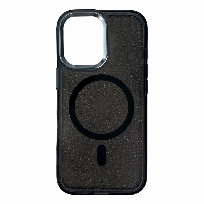 Etui brokatowe Glitter Case kompatybilne z MagSafe na iPhone 17 Pro Max - czarne