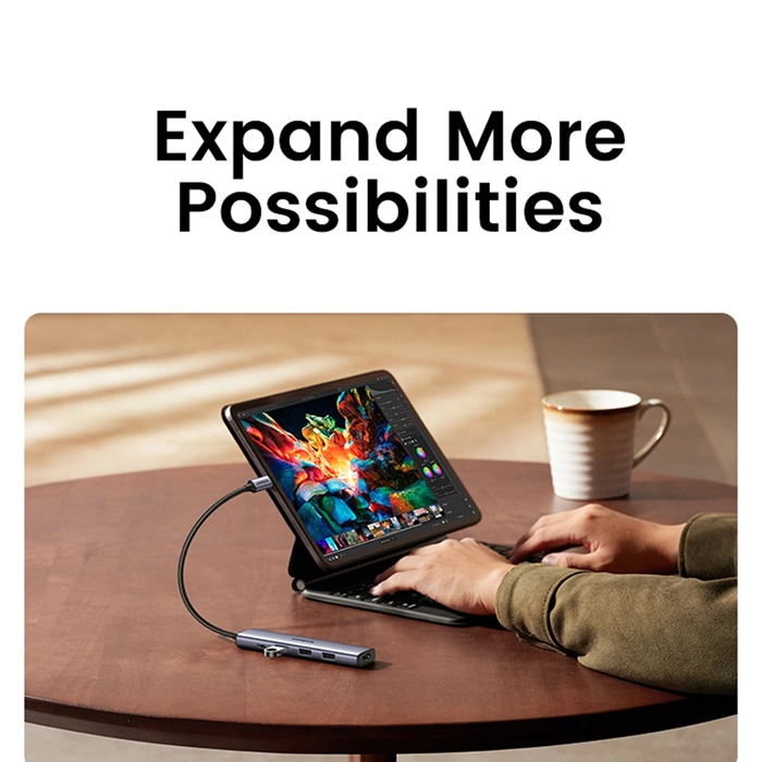 Adapter HUB UGREEN CM478 USB-C do HDMI, USB-A 3.0, 2x USB-A 2.0, PD