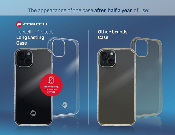 FORCELL F-PROTECT Long Lasting futerał do IPHONE 13 Pro transparentny